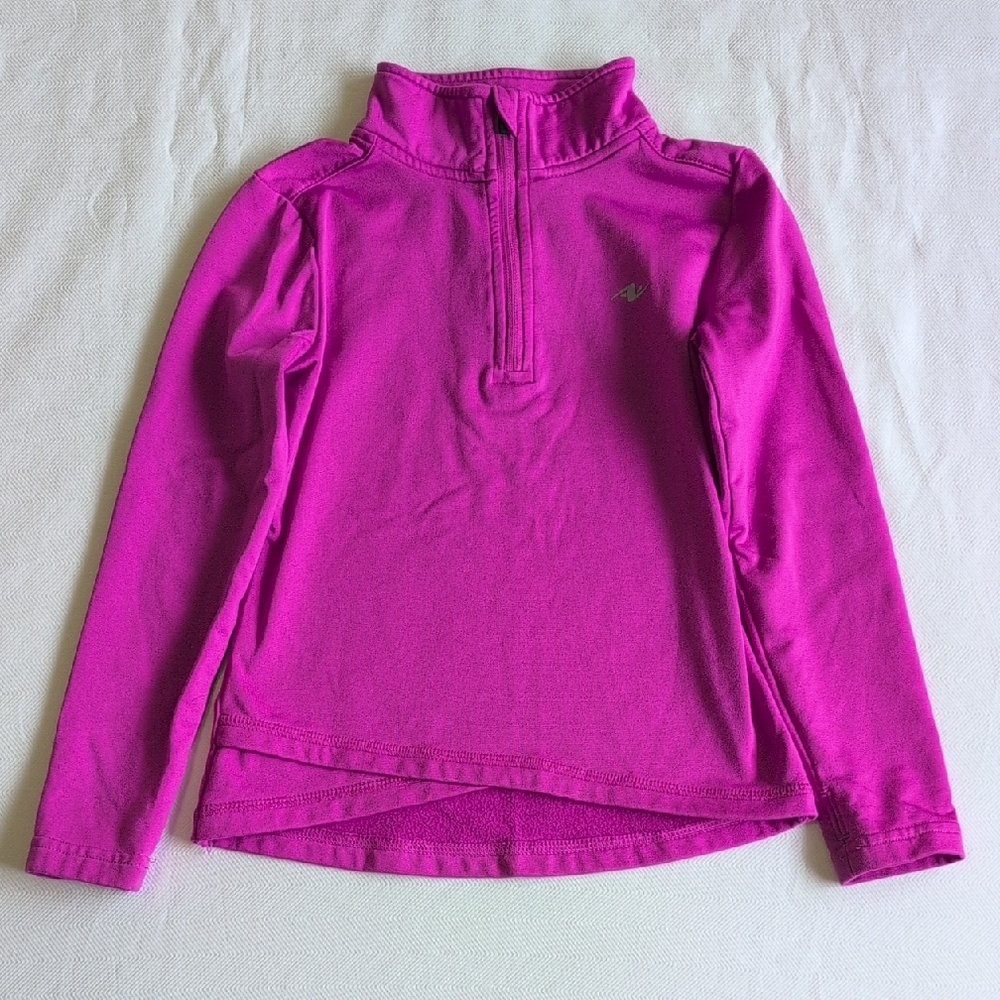 athletic works girls fleece-lined activewear popover sweatshirt size XS 4/5